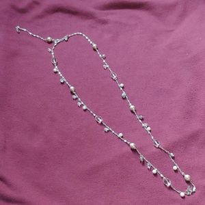 Pearl and crystal necklace